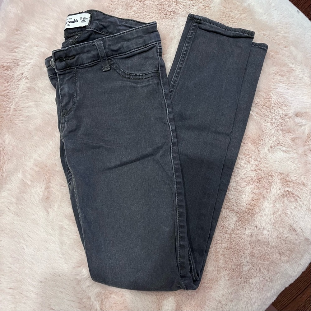 Abercrombie Kids 16 Slim Gray Jeggings